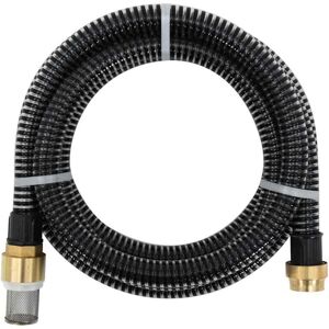 Suction Hose with Brass Connectors Black 1.1" 7 m PVC vidaXL Suction Hose with Brass Connectors Black 1.1" 7 m PVC vidaXL
