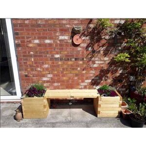Suffolk Double Planter Bench (Painted Wooden Planter - Choice of Colours Available) - L180 x W40 x H40 cm Suffolk Double Planter Bench (Painted Wooden Planter - Choice of Colours Available) - L180 x W40 x H40 cm