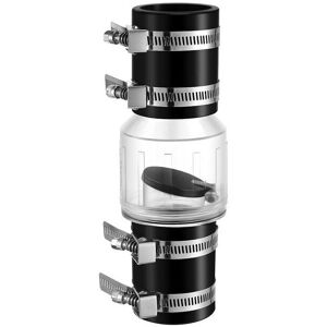 COOCHEER Sump Pump Check Valve, Spring Loaded Check Valve, Aquarium Check Valve, Quiet Check Valve with Four Stainless Steel Clamps, 2 Inch COOCHEER Sump Pump Check Valve, Spring Loaded Check Valve, Aquarium Check Valve, Quiet Check Valve with Four Stainless Steel Clamps, 2 Inch