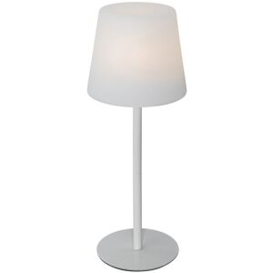 QAZQA Table Lamp White Rechargeable Incl. led and Dimmer IP54 - Jude QAZQA Table Lamp White Rechargeable Incl. led and Dimmer IP54 - Jude