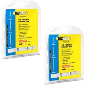 Tacwise - x2 0205 180 Nail Selection Pack (4000) 18G 181ELS 191EL 191ELS Tacwise - x2 0205 180 Nail Selection Pack (4000) 18G 181ELS 191EL 191ELS