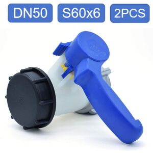 COOCHEER Tank valve - S75X6 nut and S60X6 outlet - Schütz compatible - 2PCS COOCHEER Tank valve - S75X6 nut and S60X6 outlet - Schütz compatible - 2PCS