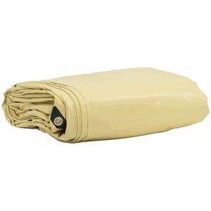 Tarpaulin 650g / m² Beige 4 x 8 m Canvas with PVC Coating vidaXL Tarpaulin 650g / m² Beige 4 x 8 m Canvas with PVC Coating vidaXL