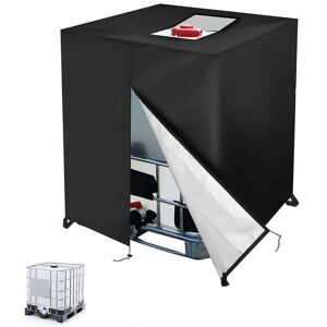 SNQ Tarpaulin for 1000L IBC Tank, 210D Water Tank Lid, UV-resistant and dustproof IBC container cover, IBC tank protective tarpaulin with zipper (120 x SNQ Tarpaulin for 1000L IBC Tank, 210D Water Tank Lid, UV-resistant and dustproof IBC container cover, IBC tank protective tarpaulin with zipper (120 x