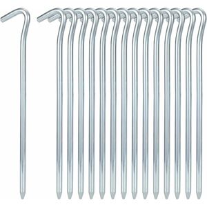 Héloise - Tent Stake 15 Pieces 18cm Camping Stake Pegs Heavy Duty Steel Tent Hooks Hard Ground Stakes Garden Nails for Outdoor Camping Gardening Héloise - Tent Stake 15 Pieces 18cm Camping Stake Pegs Heavy Duty Steel Tent Hooks Hard Ground Stakes Garden Nails for Outdoor Camping Gardening