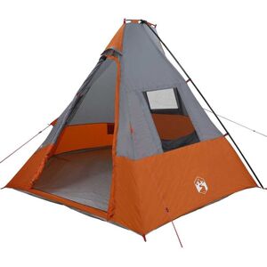 BONNEVIE Tent with Roof Grey and Orange and Black 383 x 338 x 217 cm CFW249299 BONNEVIE Tent with Roof Grey and Orange and Black 383 x 338 x 217 cm CFW249299