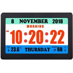 Tlily - tft Color Screen Digital Display Clock Reminder Alarm Clock for Living Room Bedroom Study Lobby Wall Clock-Black Tlily - tft Color Screen Digital Display Clock Reminder Alarm Clock for Living Room Bedroom Study Lobby Wall Clock-Black