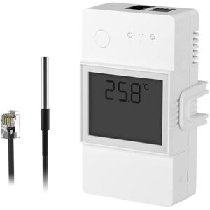 MEMKEY Th Elite 16A WiFi Smart Switch with Waterproof Temperature Sensor DS18B20, Remote Control via app, Temperature Monitoring, Compatible with Alexa, MEMKEY Th Elite 16A WiFi Smart Switch with Waterproof Temperature Sensor DS18B20, Remote Control via app, Temperature Monitoring, Compatible with Alexa,