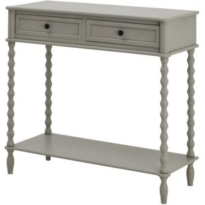 The Camden Collection Two Drawer Console Table - Wood - L35 x W90 x H81 cm - Grey The Camden Collection Two Drawer Console Table - Wood - L35 x W90 x H81 cm - Grey