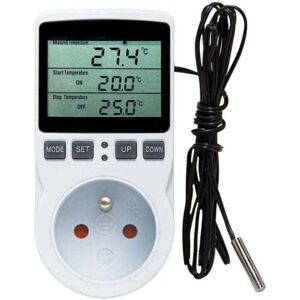 BEIJIYI Thermostat Socket, Temperature Controller, Programmable Digital Timer with Probe, Thermostat Socket for Greenhouse Heating, Aquarium 1 pc. BEIJIYI Thermostat Socket, Temperature Controller, Programmable Digital Timer with Probe, Thermostat Socket for Greenhouse Heating, Aquarium 1 pc.