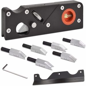 GRID COOL Chamfer Planer Carpentry Corner Planer, Hand Planer for Woodworking, Wood Chamfering Planer for Chamfering and Cutting Wood (planer7cutters) GRID COOL Chamfer Planer Carpentry Corner Planer, Hand Planer for Woodworking, Wood Chamfering Planer for Chamfering and Cutting Wood (planer7cutters)