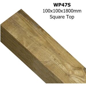 Evington Farm/Field Style 5 Bar Gate Square Top Post - Pressure Treated Scandinavian Redwood - L100 x W100 x H1800 mm Evington Farm/Field Style 5 Bar Gate Square Top Post - Pressure Treated Scandinavian Redwood - L100 x W100 x H1800 mm