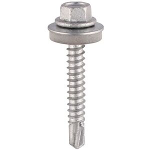 Timco - Self-Drilling Light Section A2 Stainless Steel Bi-Metal Screws with epdm Washer - 5.5 x 25 Timco - Self-Drilling Light Section A2 Stainless Steel Bi-Metal Screws with epdm Washer - 5.5 x 25
