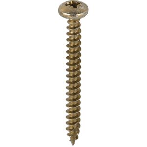 Timco - Classic Multi-Purpose Pan Head Gold Woodscrews - 5.0 x 50 Timco - Classic Multi-Purpose Pan Head Gold Woodscrews - 5.0 x 50