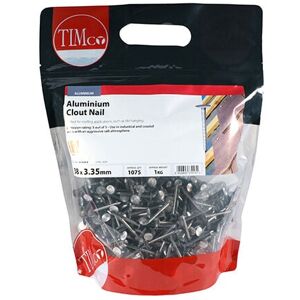 Clout Nails Aluminium - 38 x 3.35 - Timco Clout Nails Aluminium - 38 x 3.35 - Timco