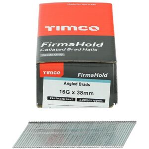 Firmahold - TIMco Angled 16g x 50mm Galvanised Brad Nail No Gas Qty 2000 Firmahold - TIMco Angled 16g x 50mm Galvanised Brad Nail No Gas Qty 2000