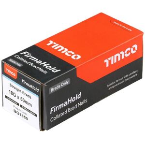 TIMco FirmaHold Straight 18G x 45mm Galvanised Brad Nails Qty 5000 TIMco FirmaHold Straight 18G x 45mm Galvanised Brad Nails Qty 5000