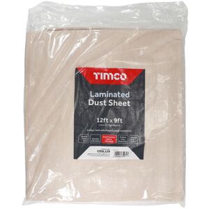 Laminated Cotton Twill Dust Sheet - 12ft x 9ft - Timco Laminated Cotton Twill Dust Sheet - 12ft x 9ft - Timco