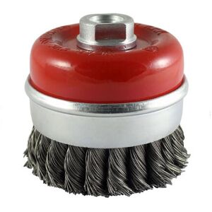 Addax - timco Angle Grinder Cup Brush Twisted Knot Steel Wire - 100mm Addax - timco Angle Grinder Cup Brush Twisted Knot Steel Wire - 100mm
