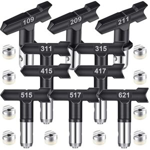 Tlily - Tips Reversible Tip Airless Nozzles for Paint Sprayer 109, 213, 311, 315, 413 Tlily - Tips Reversible Tip Airless Nozzles for Paint Sprayer 109, 213, 311, 315, 413