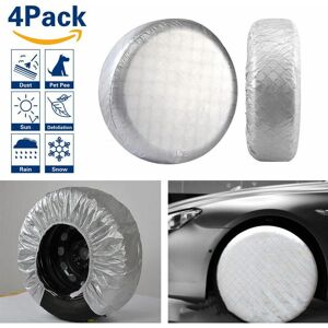 TRIMEC Tire Cover Set de 4, Pneu Film Aluminium étanche de Protection Solaire Couverture, Convient pour 19' à 22' diamètre du Pneu, pour rv Voyage Remorque TRIMEC Tire Cover Set de 4, Pneu Film Aluminium étanche de Protection Solaire Couverture, Convient pour 19' à 22' diamètre du Pneu, pour rv Voyage Remorque
