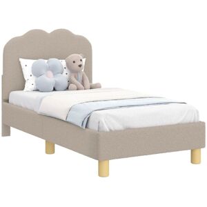 Toddler Bed Frame with Headboard Light Grey 70 x 140 cm vidaXL Toddler Bed Frame with Headboard Light Grey 70 x 140 cm vidaXL