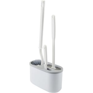 GROOFOO Toilet Brush Set Long Handle Soft Bristles Cleaning Brush Wall Hanging Toilet Brush Kit for Bathroom White GROOFOO Toilet Brush Set Long Handle Soft Bristles Cleaning Brush Wall Hanging Toilet Brush Kit for Bathroom White