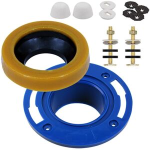 TLILY Toilet Flange with Wax Ring for Toilets Replacement Kit Includes Bolts PVC Repair , Fit Install TLILY Toilet Flange with Wax Ring for Toilets Replacement Kit Includes Bolts PVC Repair , Fit Install