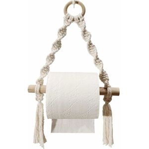 DEWDAT Toilet Paper Holder, Woven Macrame Toilet Roll Holder for Toilet Bathroom, Handmade Bathroom Hanging Ports DEWDAT Toilet Paper Holder, Woven Macrame Toilet Roll Holder for Toilet Bathroom, Handmade Bathroom Hanging Ports