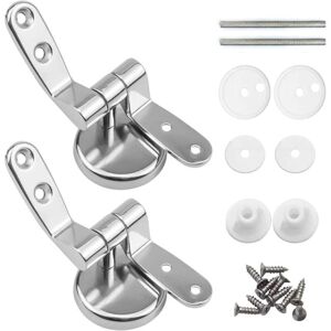 BEIJIYI Toilet Seat Hinge Clip, 2 Pack Replacement Toilet Seat Hinges with Zinc Alloy Fittings BEIJIYI Toilet Seat Hinge Clip, 2 Pack Replacement Toilet Seat Hinges with Zinc Alloy Fittings