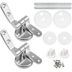 WOIYIC Toilet Seat Hinge Clips, 2 Pack Replacement Toilet Seat Hinges with Zinc Alloy Fittings WOIYIC Toilet Seat Hinge Clips, 2 Pack Replacement Toilet Seat Hinges with Zinc Alloy Fittings