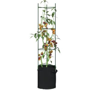 Tomato Cages with Plant Bags 6 pcs 154 cm Steel and PP vidaXL Tomato Cages with Plant Bags 6 pcs 154 cm Steel and PP vidaXL