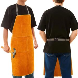 Tool Aprons Work Apron 62.5X88cm Leather Welding Work Aprons Heat and Flame Resistant with 3 pockets Woodworking Fireproof Canvas Apron Heavy Duty Tool Aprons Work Apron 62.5X88cm Leather Welding Work Aprons Heat and Flame Resistant with 3 pockets Woodworking Fireproof Canvas Apron Heavy Duty