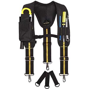 Tonchean - Tool Bag Belt, Y-Shaped Tool Pouch Waist Multi-Pocket Heavy Duty Tool Belt Electrician Work Hanging Hardware Tool Waist Kit for Technicians Tonchean - Tool Bag Belt, Y-Shaped Tool Pouch Waist Multi-Pocket Heavy Duty Tool Belt Electrician Work Hanging Hardware Tool Waist Kit for Technicians