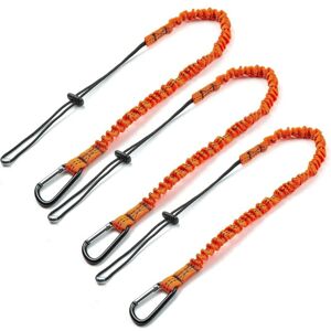 TINOR Tool Lanyard, 3 Pcs Retractable Safety Tool Lanyard with Single Carabiner and Adjustable Buckle End, Fall Protection Tool TINOR Tool Lanyard, 3 Pcs Retractable Safety Tool Lanyard with Single Carabiner and Adjustable Buckle End, Fall Protection Tool
