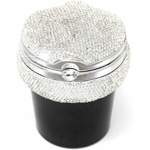 Rose - Tooling Bling Car Ashtray Crystal Diamond Portable Smokeless Holder Cylinder Cup Holder with Cool Blue - White led Light Indicator Rose - Tooling Bling Car Ashtray Crystal Diamond Portable Smokeless Holder Cylinder Cup Holder with Cool Blue - White led Light Indicator