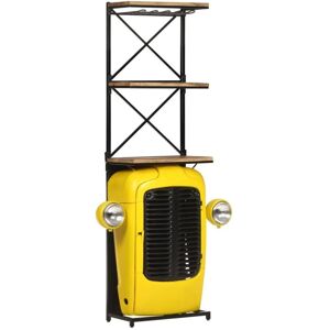 Tractor Wine Cabinet Yellow 49x31x172 cm Solid Mango Wood vidaXL Tractor Wine Cabinet Yellow 49x31x172 cm Solid Mango Wood vidaXL