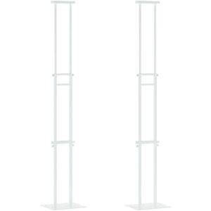 Trade Show Displays 2 pcs White 30 x 24 x 208 cm Iron vidaXL Trade Show Displays 2 pcs White 30 x 24 x 208 cm Iron vidaXL