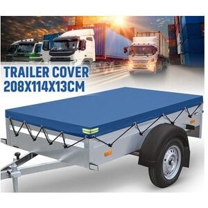 GOTRAYS Trailer Tarpaulin, Waterproof Trailer Tarpaulin with Rubber Rope, Flat Protection Tarpaulin 208 x 114 x 13 cm, Reinforced Trailer Tarpaulin, for GOTRAYS Trailer Tarpaulin, Waterproof Trailer Tarpaulin with Rubber Rope, Flat Protection Tarpaulin 208 x 114 x 13 cm, Reinforced Trailer Tarpaulin, for