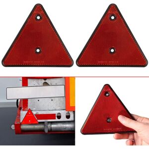 BEIJIYI Trailer triangle reflector, set of 2, 15 x 15 x 15 cm, hole spacing 70 mm, screw-on or adhesive reflector left/right, standard rear reflector BEIJIYI Trailer triangle reflector, set of 2, 15 x 15 x 15 cm, hole spacing 70 mm, screw-on or adhesive reflector left/right, standard rear reflector