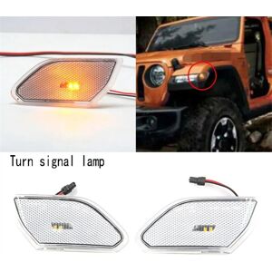 TLILY Transparent Led Front Side Marker Light Turn Signal Lamp Round Eyebrow Side Lamp for Jeep Wrangler JL 2018+ TLILY Transparent Led Front Side Marker Light Turn Signal Lamp Round Eyebrow Side Lamp for Jeep Wrangler JL 2018+