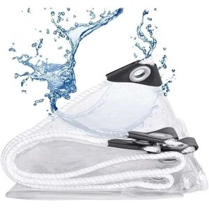 ALWAYSH Transparent Waterproof Tarpaulin, Tearproof Rainproof Waterproof Windproof Pvc Cover With Grommets, Protective Cover For Patio Garden Outdoor Camping ALWAYSH Transparent Waterproof Tarpaulin, Tearproof Rainproof Waterproof Windproof Pvc Cover With Grommets, Protective Cover For Patio Garden Outdoor Camping