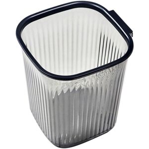 Groofoo - Trash Can Transparent Striped Thickened Large Capacity Square Plastic Garbage Bin for Bedroom Living Room Transparent Black Small Groofoo - Trash Can Transparent Striped Thickened Large Capacity Square Plastic Garbage Bin for Bedroom Living Room Transparent Black Small