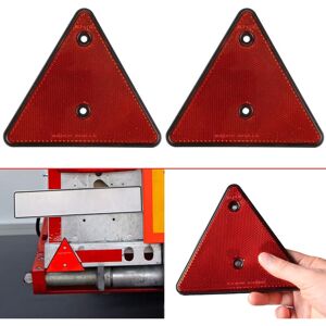 MEMKEY Triangular trailer reflector, 2 pieces, 15 x 15 x 15 cm, hole spacing 70 mm, reflector for screwing or gluing, left/right, standard rear-view mirror MEMKEY Triangular trailer reflector, 2 pieces, 15 x 15 x 15 cm, hole spacing 70 mm, reflector for screwing or gluing, left/right, standard rear-view mirror