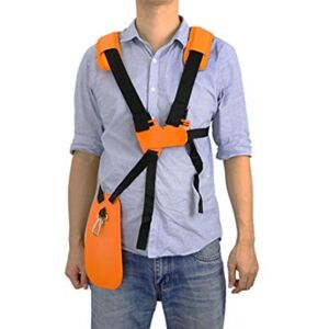 WOOSIEN Trimmer Double Shoulder Strap Size Adjustable Metal Buckle Nylon Strimmer Harness Orange WOOSIEN Trimmer Double Shoulder Strap Size Adjustable Metal Buckle Nylon Strimmer Harness Orange