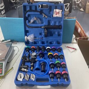 Trintion 28PCS Radiator Pressure Tester Kit Universal Cooling System Tester Kit Imprint Device and Adapters Professional Radiator Tool Kit for Leak Trintion 28PCS Radiator Pressure Tester Kit Universal Cooling System Tester Kit Imprint Device and Adapters Professional Radiator Tool Kit for Leak