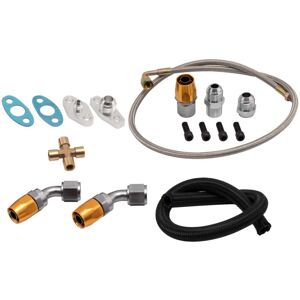 Maxpeedingrods - Turbo Oil Feed + Drain Return Line set For T3 GT30 GT35 GT3582 GT3076 GT3037 new Maxpeedingrods - Turbo Oil Feed + Drain Return Line set For T3 GT30 GT35 GT3582 GT3076 GT3037 new