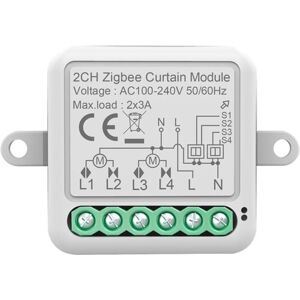 TLILY Tuya Zigbee Smart Curtain Switch Module 2CH Intelligent Circuit Breaker Support APP Remote Control for TLILY Tuya Zigbee Smart Curtain Switch Module 2CH Intelligent Circuit Breaker Support APP Remote Control for