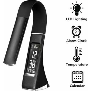Hoopzi - U2 5W led desk lamp, dimmable screen, table lamp with alarm clock, calendar, time and temperature display, bedside lamp with 3 dimmable Hoopzi - U2 5W led desk lamp, dimmable screen, table lamp with alarm clock, calendar, time and temperature display, bedside lamp with 3 dimmable