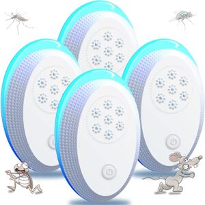 HÉLOISE Ultrasonic Mosquito Repellent Plug, Ultrasonic Mouse Fly 4 Packs, Effective Mouse Repellent Device for Repelling Rats, Spiders, Mosquitoes, Mice, HÉLOISE Ultrasonic Mosquito Repellent Plug, Ultrasonic Mouse Fly 4 Packs, Effective Mouse Repellent Device for Repelling Rats, Spiders, Mosquitoes, Mice,